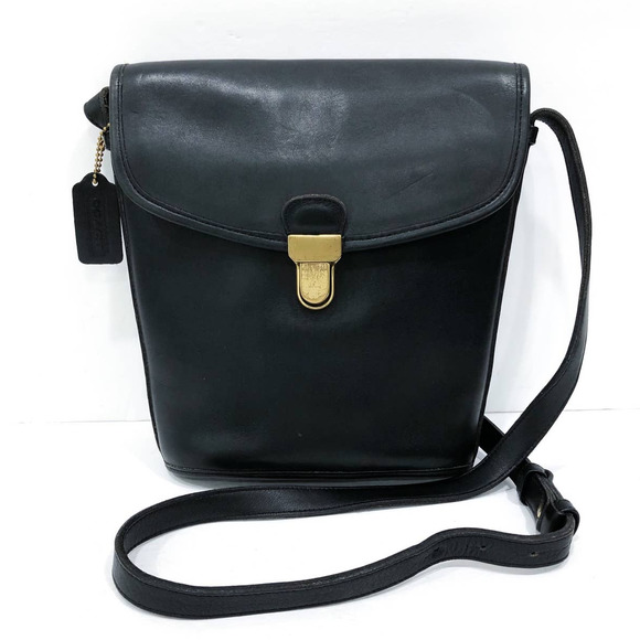 Coach Handbags - Coach Vintage Jackson Bucket Black Leather Crossbody Bag